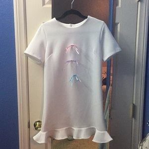 Marzia White Scuba Mini Dress